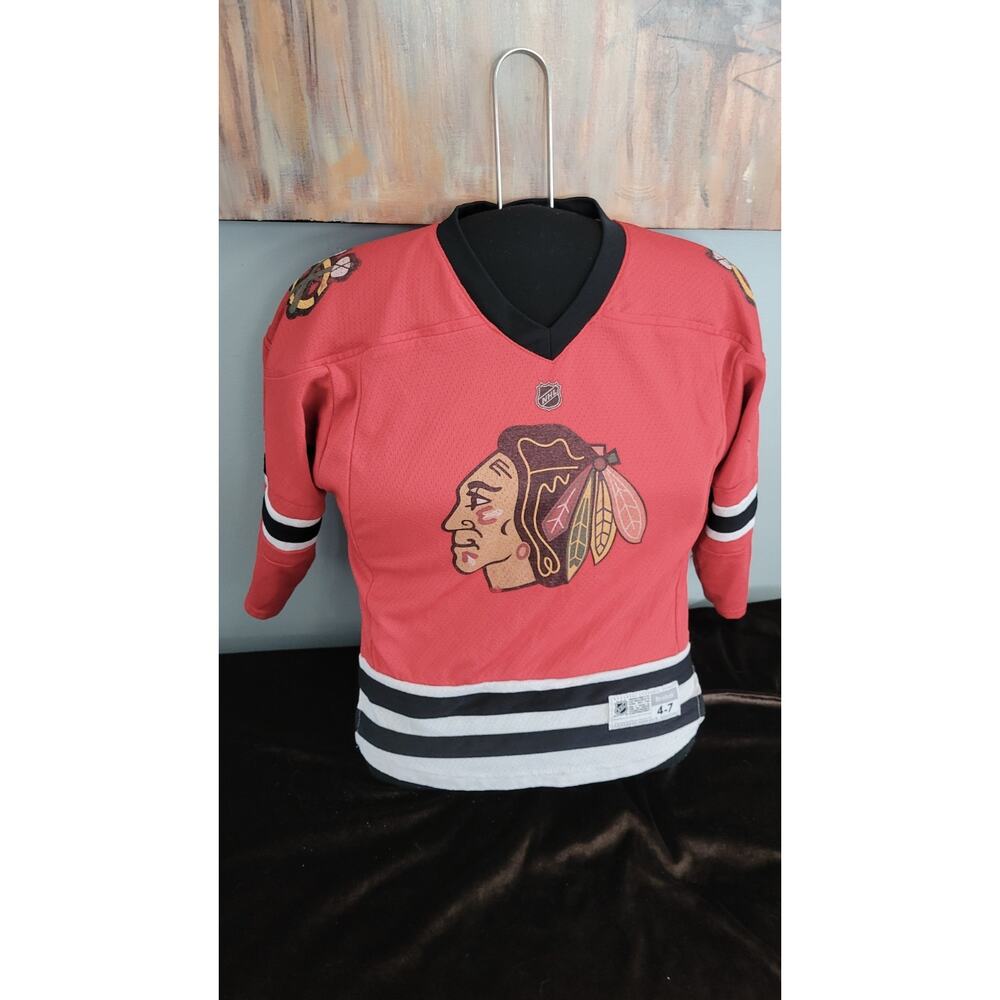 Youth Reebok Chicago Blackhawks Bickell #29 NHL Hockey Jersey Size 4-7 Red Kids